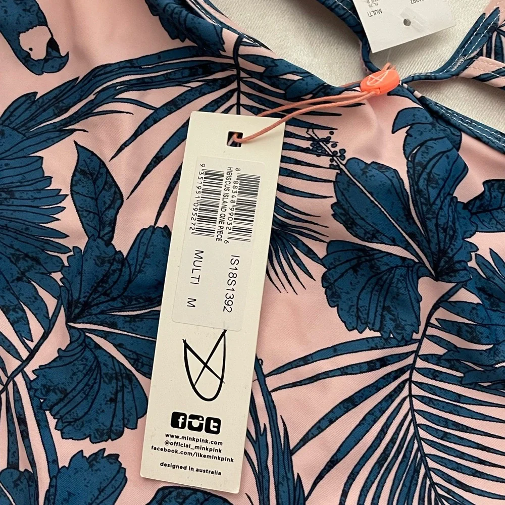 NEW Minkpink hibiscus island one piece M swimsuit womens - Picture 5 of 7